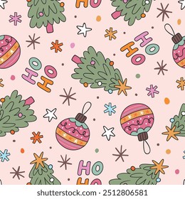 Hand drawn Christmas Pattern Christmas Background