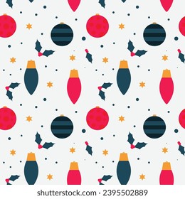 Hand drawn christmas pattern design background. Vector illustration.