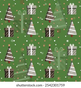 Hand drawn christmas pattern design background. Vector illustration.
