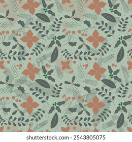 Fondo de diseño de patrón de Navidad dibujado a mano. Ilustración vectorial.