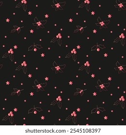 Hand drawn christmas pattern design background. Vector illustration.