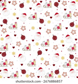 Diseños dibujados a mano del patrón de la Navidad para el Fondo de pantalla y el regalo que envuelve