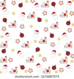 Handgezeichnete Weihnachtsmusterdesigns für Tapeten und Geschenkverpackungen