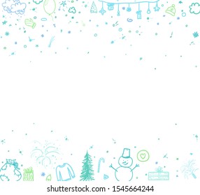 Hand drawn christmas pattern. Sketchy wallpaper with holiday xmas elements