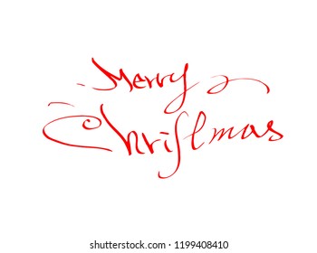 Hand drawn Christmas poster - vector