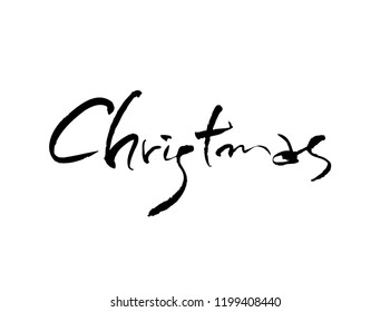 Hand drawn Christmas poster - vector