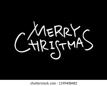 Hand drawn Christmas poster - vector