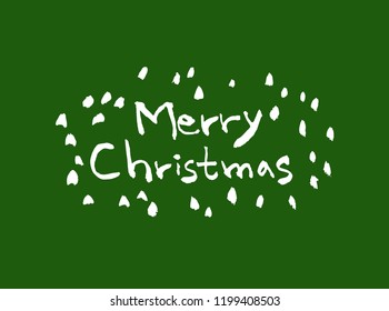 Hand drawn Christmas poster - vector