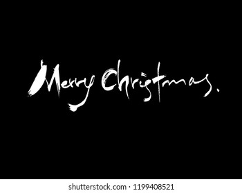 Hand drawn Christmas poster - vector