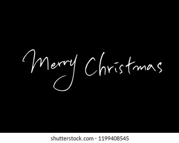 Hand drawn Christmas poster - vector