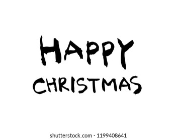 Hand drawn Christmas poster - vector