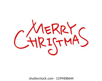 Hand drawn Christmas poster - vector