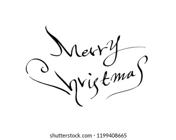 Hand drawn Christmas poster - vector