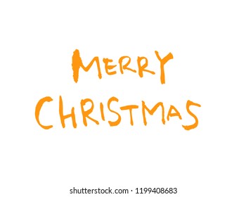 Hand drawn Christmas poster - vector