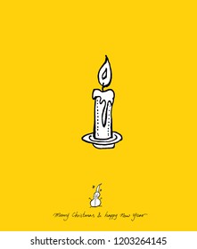 Hand drawn Christmas poster - vector