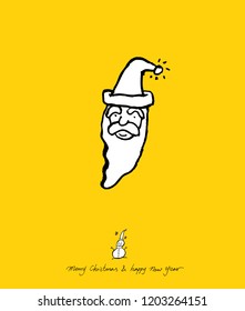 Hand drawn Christmas poster - vector