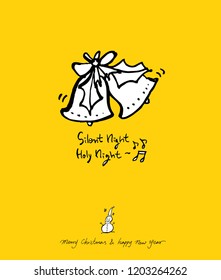 Hand drawn Christmas poster - vector