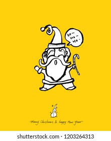 Hand drawn Christmas poster - vector