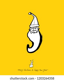 Hand drawn Christmas poster - vector