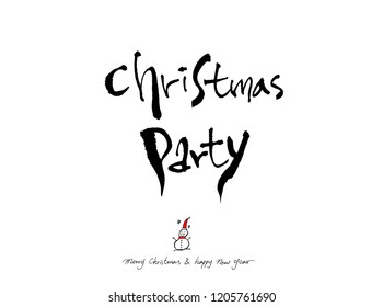 Hand drawn Christmas poster - vector