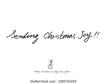 Hand drawn Christmas poster - vector