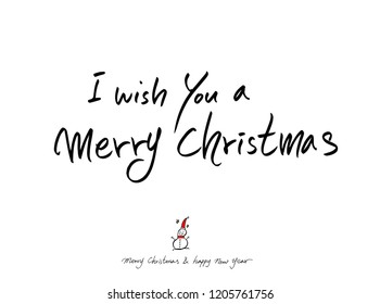 Hand drawn Christmas poster - vector
