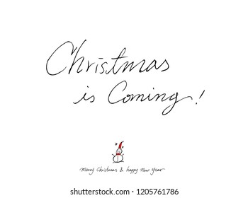 Hand drawn Christmas poster - vector