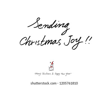 Hand drawn Christmas poster - vector