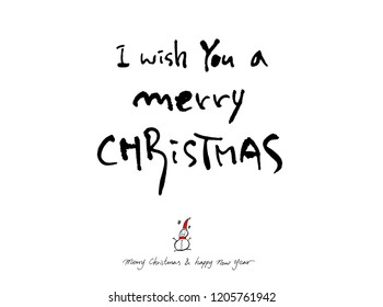 Hand drawn Christmas poster - vector