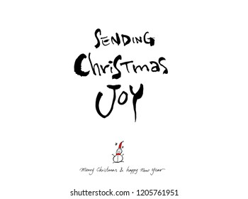 Hand drawn Christmas poster - vector