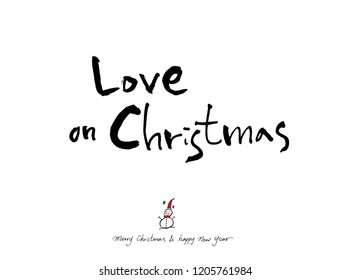 Hand drawn Christmas poster - vector