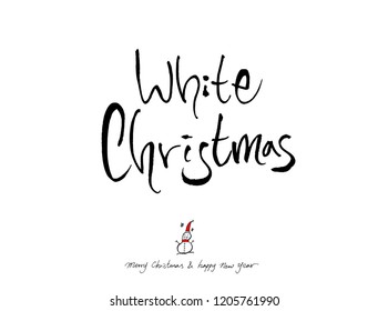 Hand drawn Christmas poster - vector