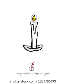 Hand drawn Christmas poster - vector
