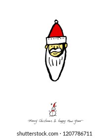 Hand drawn Christmas poster - vector