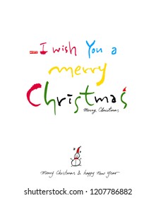 Hand drawn Christmas poster - vector