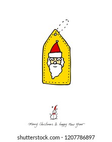 Hand drawn Christmas poster - vector