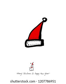 Hand drawn Christmas poster - vector