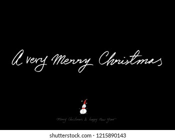 Hand drawn Christmas poster - vector