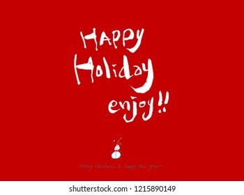 Hand drawn Christmas poster - vector