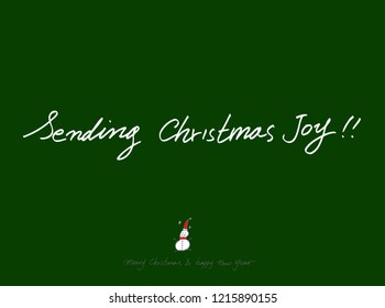 Hand drawn Christmas poster - vector