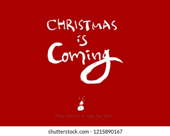 Hand drawn Christmas poster - vector