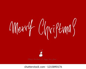 Hand drawn Christmas poster - vector