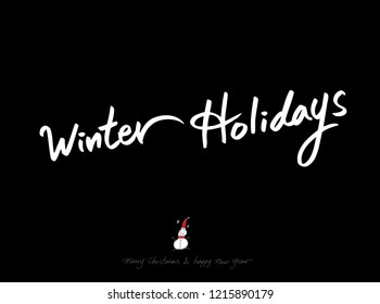 Hand drawn Christmas poster - vector