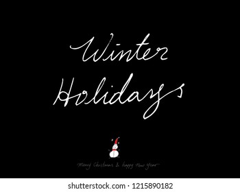 Hand drawn Christmas poster - vector