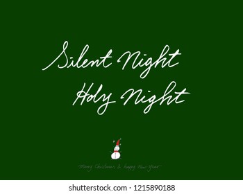Hand drawn Christmas poster - vector