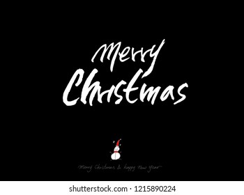 Hand drawn Christmas poster - vector