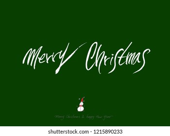 Hand drawn Christmas poster - vector