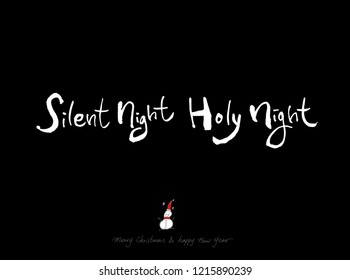 Hand drawn Christmas poster - vector