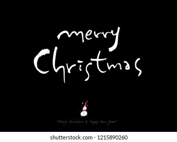 Hand drawn Christmas poster - vector