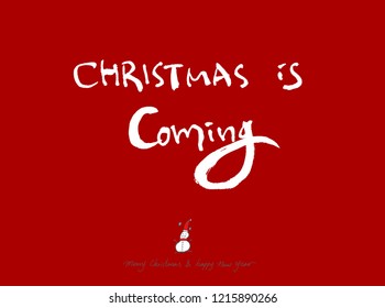 Hand drawn Christmas poster - vector